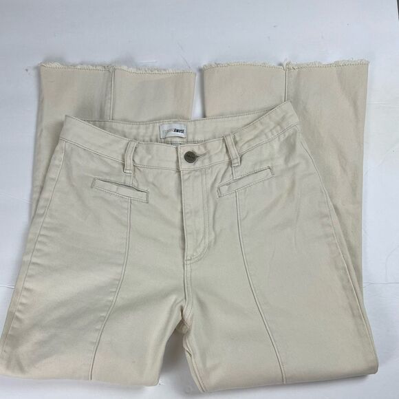 Amuse Society High Waisted Cropped Wide Leg Denim Pants - Picture 1 of 13